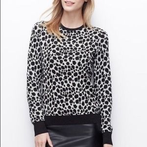 Ann Taylor | Metallic Leopard Sweater Size M